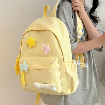 𝑳𝒖𝒄𝒌𝒚 𝒑𝒂𝒄𝒌✨日係ins書包女生初中高中學生簡約百搭雙肩包輕便學院風少女背包