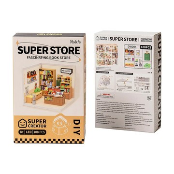 《Robotime》立體組裝場景 DW004 趣味書店 東喬精品百貨