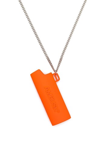 AMBUSH - lighter pendant necklace - unisex - Brass - One Size - Orange