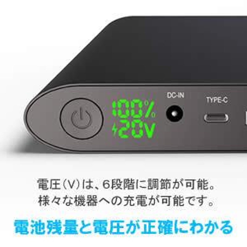 超大容量モバイルバッテリー TYPE-C 50000mAh 相当 ノートパソコン 