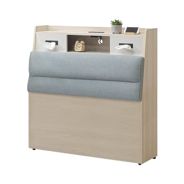 Homelike 喜家居單人3.5尺附USB貓抓布收納床頭箱(2502)