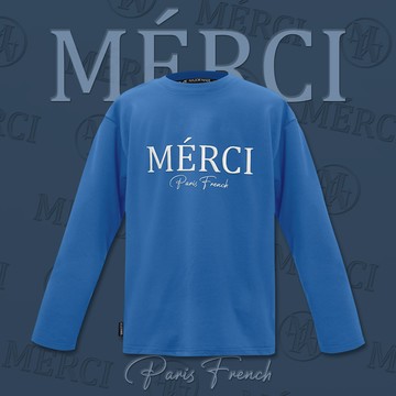 Merci巴黎凸繡長TEE