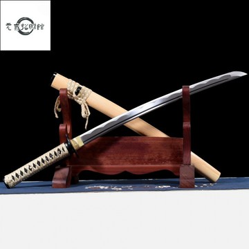 招財劍 龍泉市刀劍1045中碳鋼日式雙手指揮刀影視冷兵器Katana寶劍未開刃