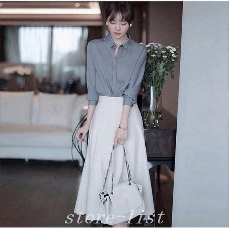 セットアップとろみブラウスフレアスカート春夏通勤セットアップセットアップレディースセットアップ長袖セットアップ夏セットアップスカート 通販 Lineポイント最大0 5 Get Lineショッピング