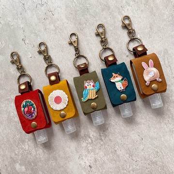 【選圖客製】 仿麂皮乾洗手套 | 含瓶子