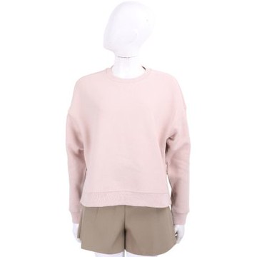 Max Mara-WEEKEND GERBA 圓領開衩下擺 粉色棉質運動衫 大學T