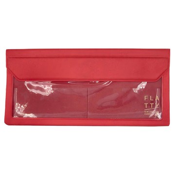 KING JIM FLATTY多用途收納筆袋  紅色  1個