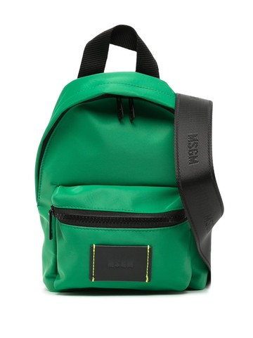 MSGM - logo-patch backpack - men - Polyamide - One Size - Green
