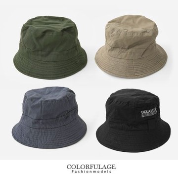 潮流素面漁夫帽 簡約貼標紳士帽 戶外遮陽帽 多色可選【NH158】戶外旅遊透氣棉料