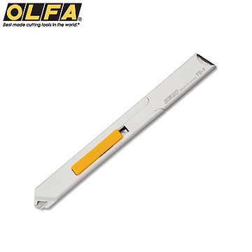 日本文具大賞OLFA剪報刀一枚切拆信刀TS-1(單鍵式設計讓每次推刀同厚度;特殊凹槽搭直尺靠板穩)報紙刀雜誌刀食譜刀Top Sheet Cutter