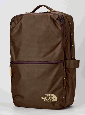 【THE NORTH FACE】北面男女款棕色大容量多夾層休閒後背包(女王節DM商品)