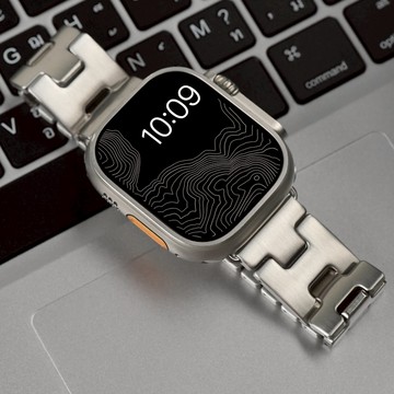 高檔精鋼錶帶 蘋果手錶錶帶 適用於 Apple Watch 10 9 8 7 6 5 SE 42mm 46mm 49mm