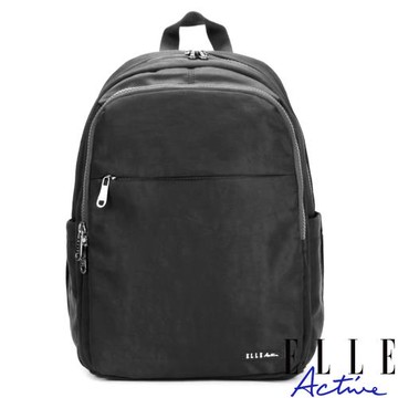 【ELLE Active】悠遊漫步系列-後背包-大-黑色