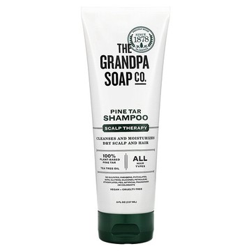 The Grandpa Soap Co., 松焦油洗髮水，頭皮護理，8 液量盎司（237 毫升）
