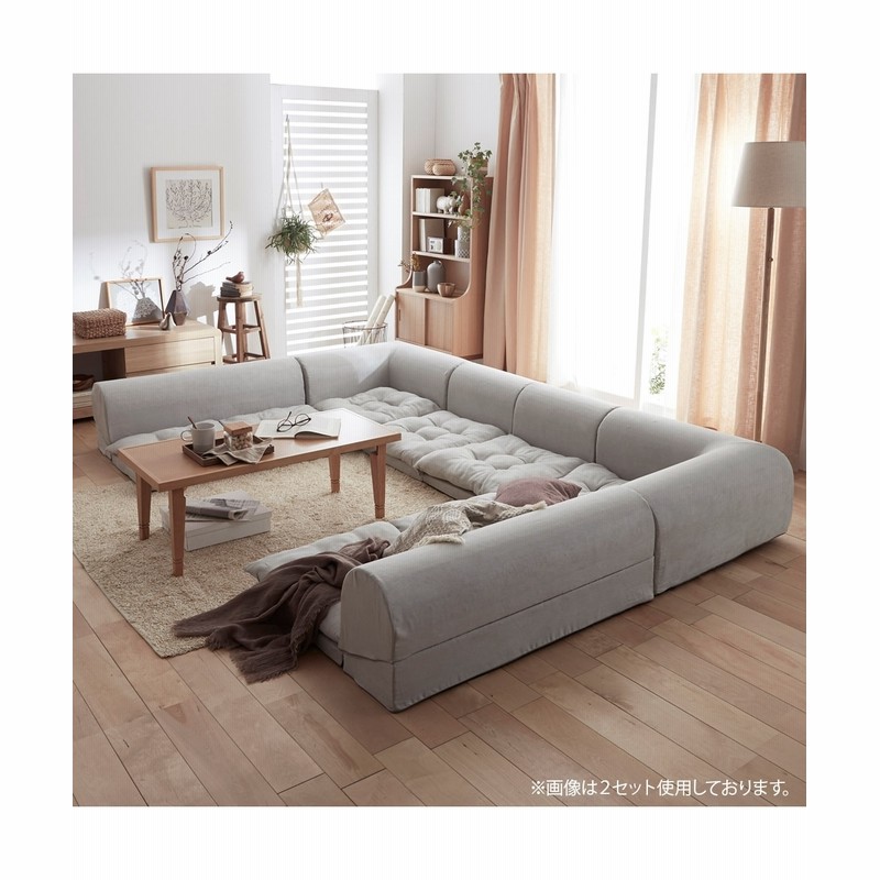 ふわふわクッションのコーナーローソファー３点セット 通販 Lineポイント最大1 0 Get Lineショッピング