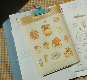 【Bubbo系列】Bubbo Party 和紙貼紙 手帳貼紙