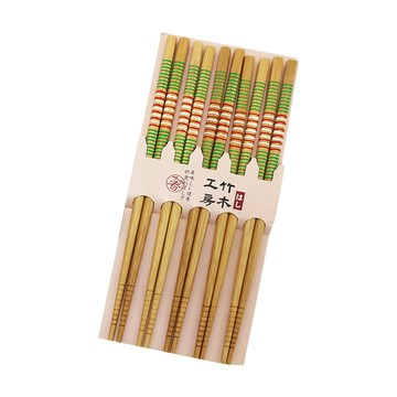 竹木工房 上虹碳化竹筷-10雙入x3組