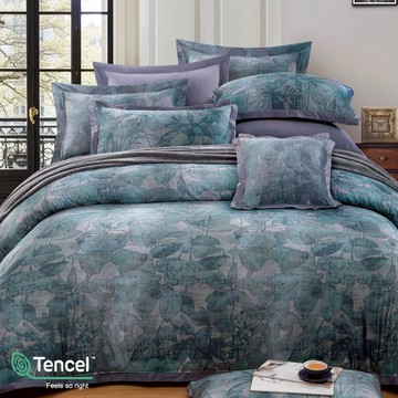 七件式床罩組/ 100支天絲 x Micro超細旦纖維/ 2594雨後樹影