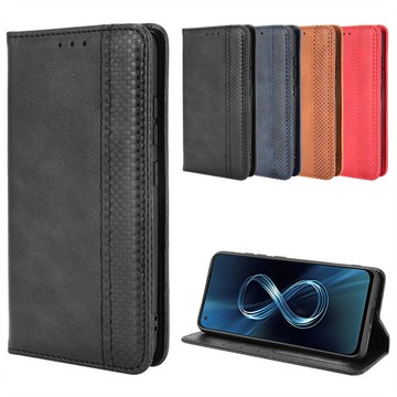 適用 華碩Ausu Zenfone 8手機殼ZS590KS手機皮套磁吸翻蓋插卡殼