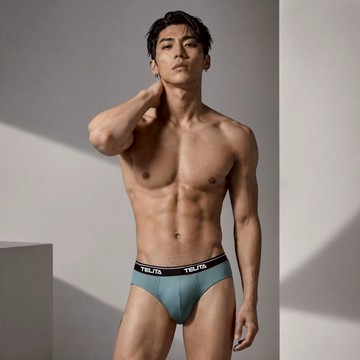 【TELITA】吸溼涼爽運動三角褲_灰綠(僅剩M號) TA303 男內褲 網眼材質 立體剪裁 舒適透氣 舒適貼身