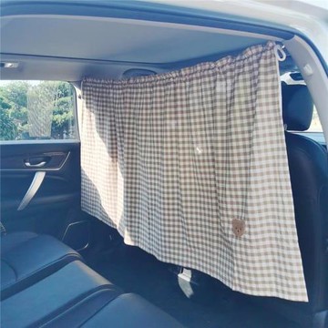 韓版ins風小熊 汽車前后排隔斷隱私簾車內后座私密空間遮擋遮陽簾