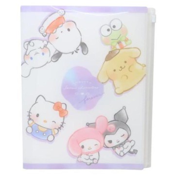 小禮堂 Sanrio 三麗鷗 大集合 A4 6層多功能資料夾 (眨眼款)