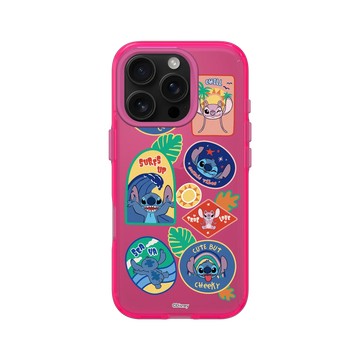 iPhone 16 Pro Clear 粉漾桃 - 迪士尼-史迪奇 Disney Stitch - 貼紙系列-夏威夷紀念