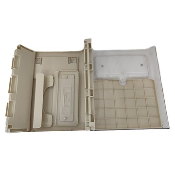 SHCJ 生活采家 隨手撥壁掛折疊垃圾桶 廚房浴室適用 無痕壁貼 磁鐵固定垃圾袋 大口徑不易灑  奶油白  展開23.5 x 17.5 x 28cm