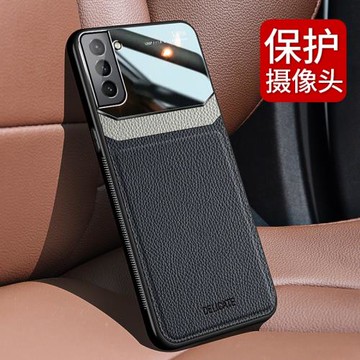 適用三星S22手機殼Galaxy S22Pro皮紋保護套鏡頭S22 Ultra軟硅膠全包邊個性防摔男女情侶款皮質外殼創意新品