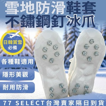 【隔日到貨】冰爪 防滑冰爪 冰爪鞋套 防滑鞋套 透明冰爪 雪爪 簡易冰爪 雪爪鞋套 冰爪釘 雪靴 冰爪 雪地冰爪 冰抓鞋