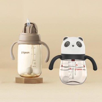 貝親風格系列PPSU帶手柄學飲水杯重力球吸管杯330ml