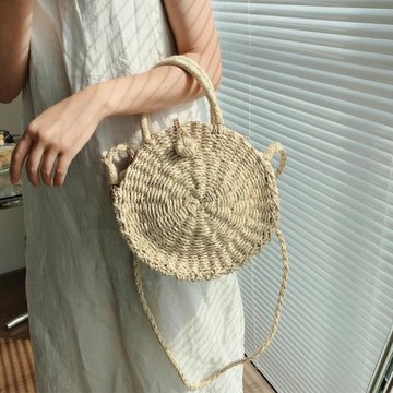 草編包包女2024夏日海邊度假沙灘包手工編織包單肩手提休閑小包潮