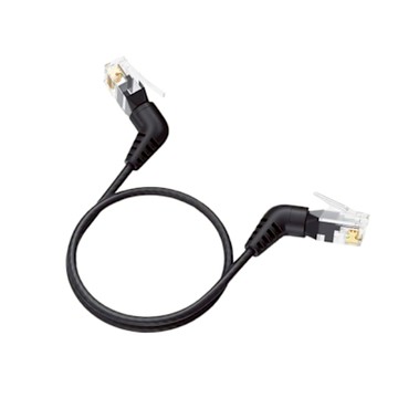 UniSync 彎頭旋轉設計 Cat8 40Gbps極速電競網路線 黑 3M