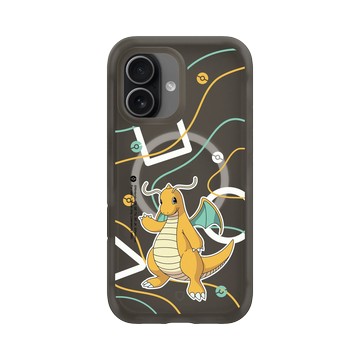 iPhone 17 AirX 本質黑 - 寶可夢 Pokemon - 幾何系列-快龍