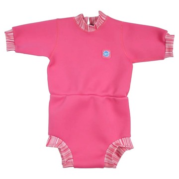 Splash About 防寒連身版游泳尿布褲 粉色糖果款  L 10~15kg  1件