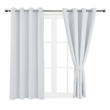 comet Home 打孔遮光隔熱窗簾 + 窗簾繩  170 x 135cm  灰白色