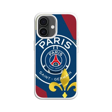 iPhone 16 SolidX 白 - PSG - Paris Saint-Germain - Lily Flower