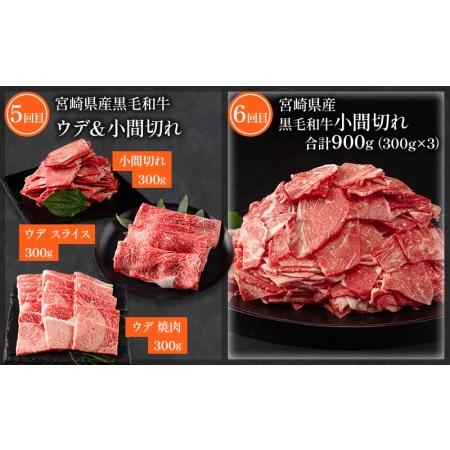 ふるさと納税 定期便  訳あり 宮崎県産黒毛和牛・豚肉 贅沢6か月コース 宮崎県宮崎市