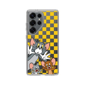Galaxy S25 Ultra Clear 透明 - 湯姆貓與傑利鼠 Tom and Jerry - 大臉貼窗
