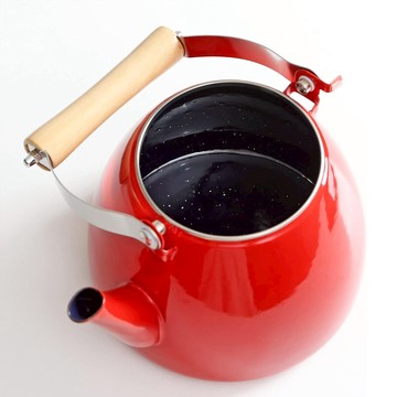 珍珠金屬2.5L紅色琺瑯水壺(IH適用)Crevia HB-5224  1入