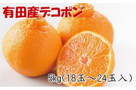 紀州有田産のデコポン約5kg(18玉～24玉入り・青秀以上) ※2024年1月下旬頃～2024年3月下旬頃に順次発送（お届け日指定不可）