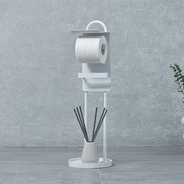 【Sim'n Coz】簡約加高款紙巾收納架/捲筒衛生紙架(白)