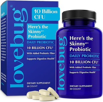 LoveBug Probiotics Here's The Skinny 30 Tablets
