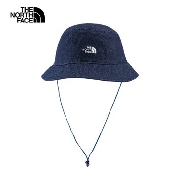The North Face 官方旗艦 北面男女款藍色可調節可拆卸帽帶漁夫帽｜8CGJAL7