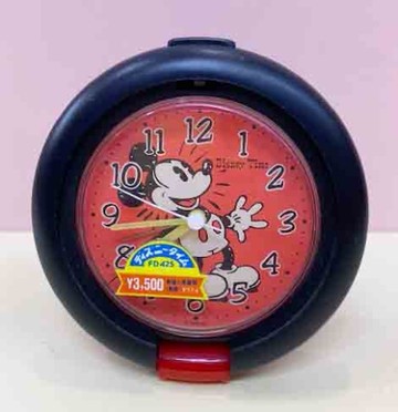 【震撼精品百貨】Micky Mouse_米奇/米妮 ~鬧鐘~圓形紅黑#63432