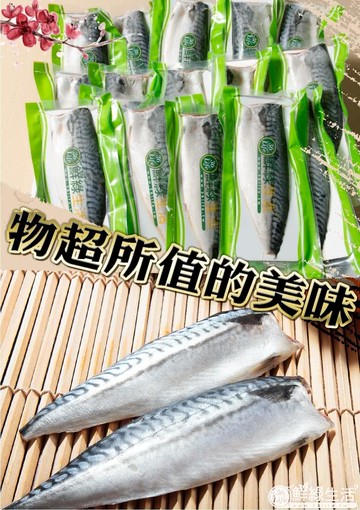 【鮮綠生活】挪威薄鹽鯖魚片M (共10包) 免運