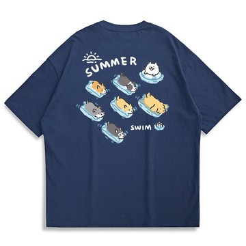 【CREEPS】Summer Swim Dog 寬鬆重磅印花T恤