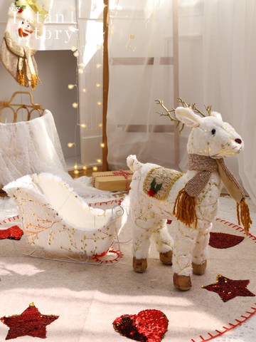 節日裝扮ins北歐開業氣氛周歲生日派對用品布置房間裝飾麋鹿擺件