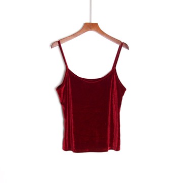 春裝女裝修身吊帶背心純色甜美瑞麗氣質上衣服顯瘦潮流