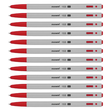 monAmi 153 油性原子筆 0.5mm  紅色  12個